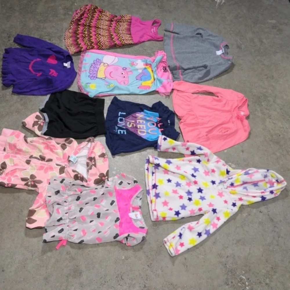 Toddler Girls 3T Clothing Lot 10pc Circo DKNY Peppa Pig Stars Hearts‎ VTG Style